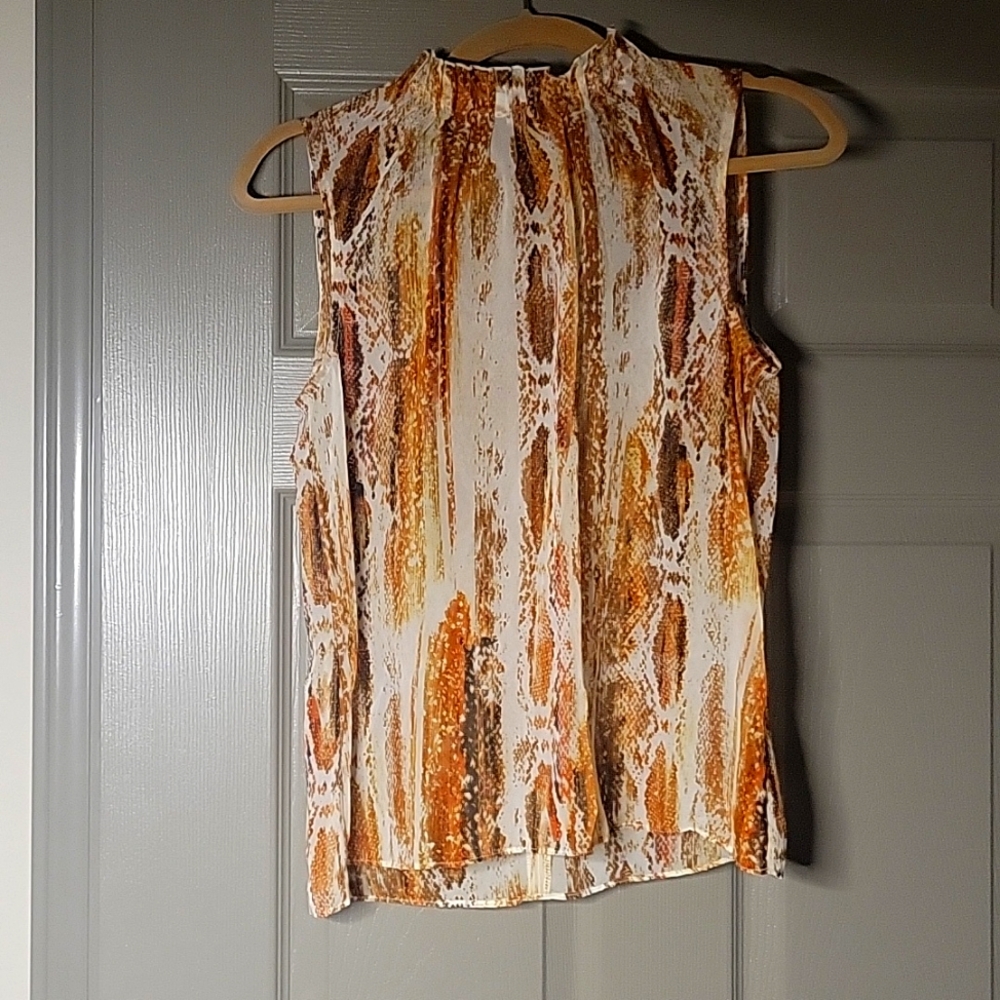 Snakeskin Print sleeveless top